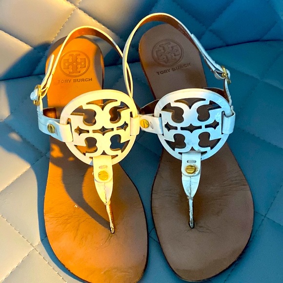 Tory Burch Shoes - Tory Burch | White size 7 1/2 sandals with heels
